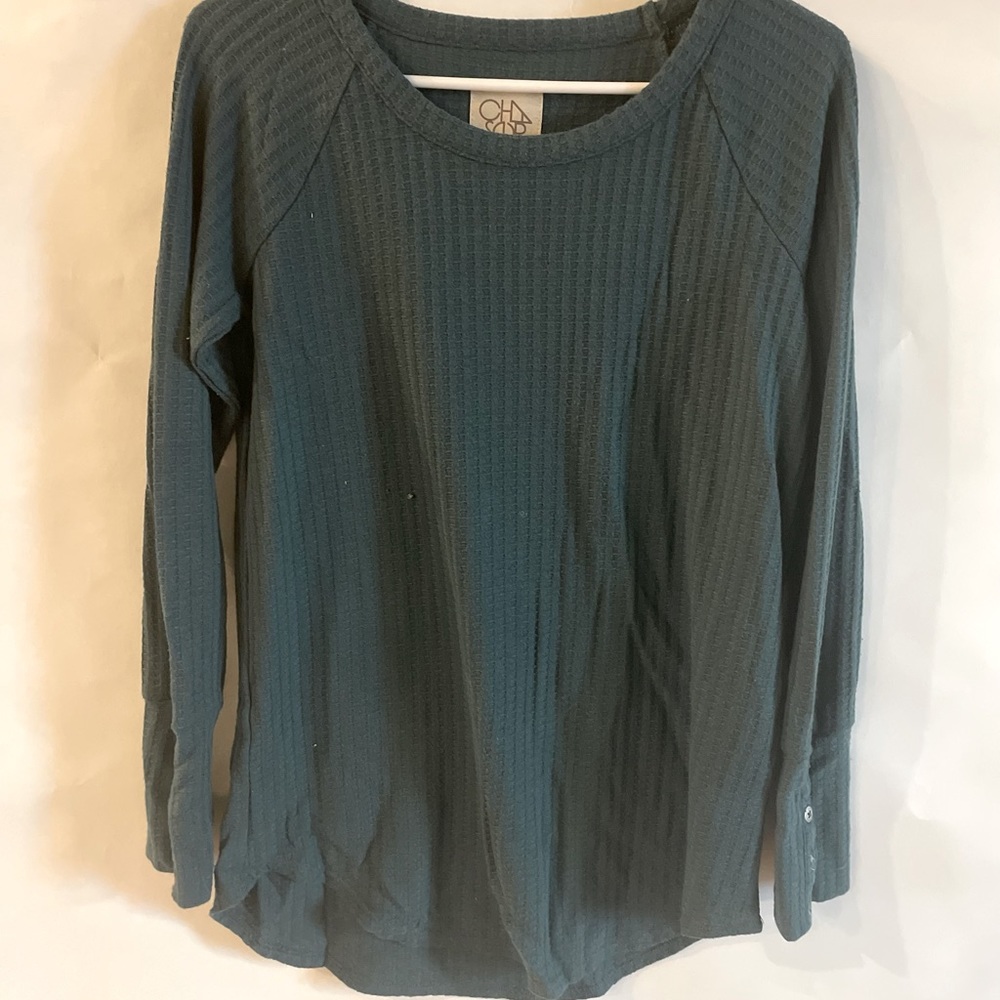 Womens green knit sweater